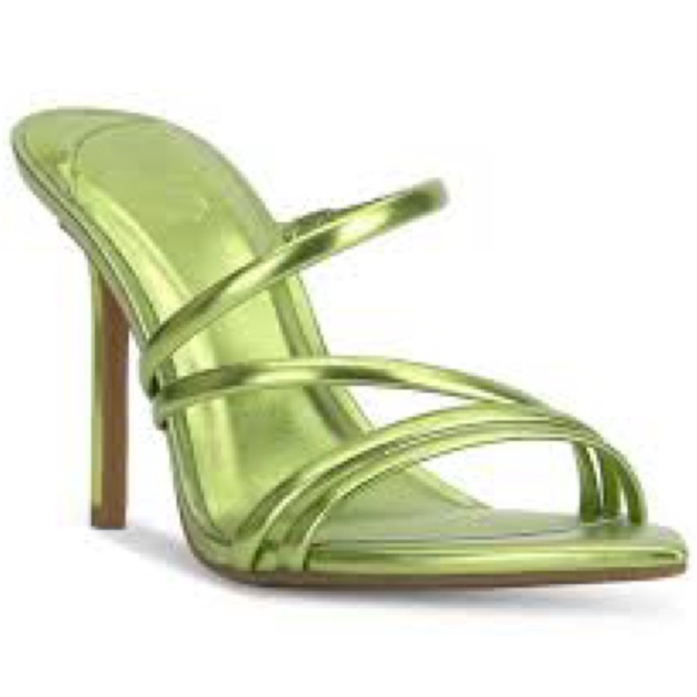 INC Strappy Green High Heel Sandals